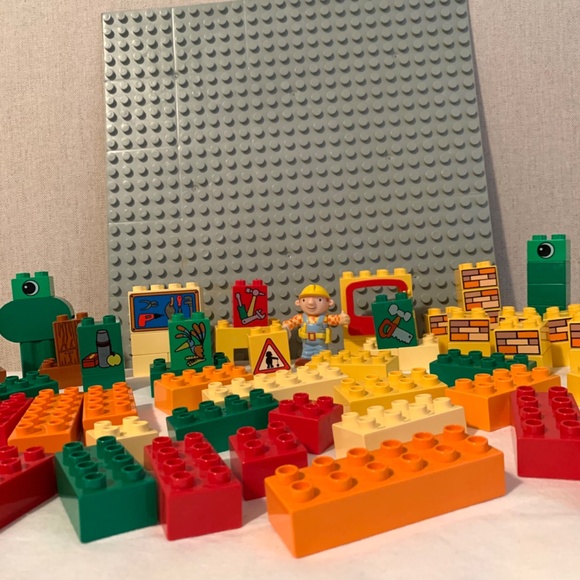 Vintage Lego Duplo Bob The Builder 75 Pieces With Large Building Plate - Picture 9 of 15